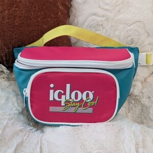 Igloo Stay Cool Retro Teal & Pink Fanny Pack